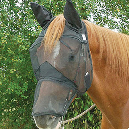 Horse Cotton Fly Veil – Breathable Ear Bonnet for Insect Protection & Riding Style