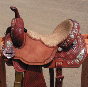 Luxury Western Saddle with Genuine Ostrich Leather Seat – Premium Handcrafted Horse Riding Saddle - Image 11