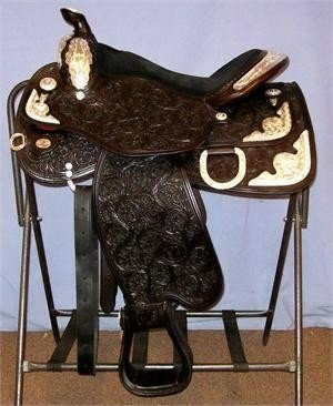 Luxury Western Saddle with Genuine Ostrich Leather Seat – Premium Handcrafted Horse Riding Saddle - Image 6